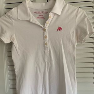 white aeropostale polo shirt